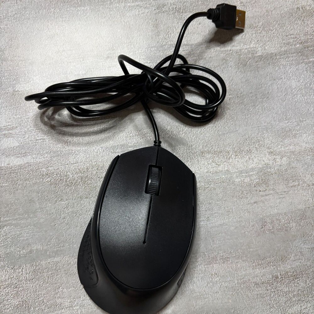 iMicro NWT Black Chorded Classic Design USB Optical Mouse